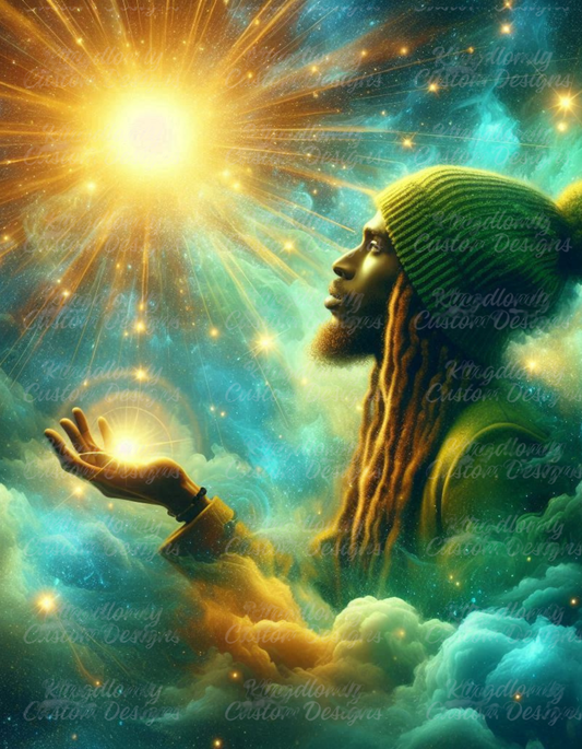 Light Bearer — Celestial Divine Digital Art Print (Instant Download)